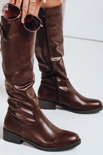 Kozaki damskie brązowe Dstreet ZY1086