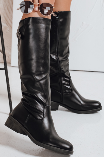 Kozaki damskie czarne Dstreet ZY1087