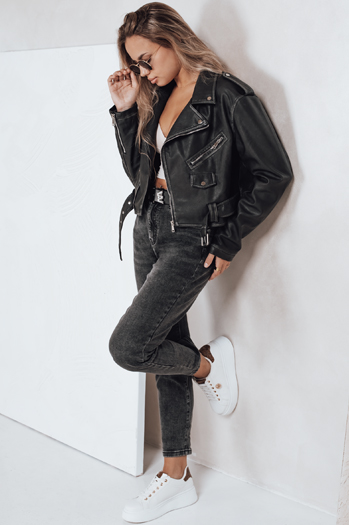 Jeansy damskie mom fit czarne Dstreet UY2740