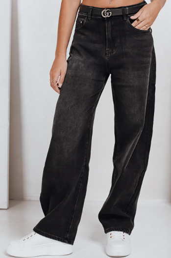 Jeansy damskie balloon fit czarne Dstreet UY2741