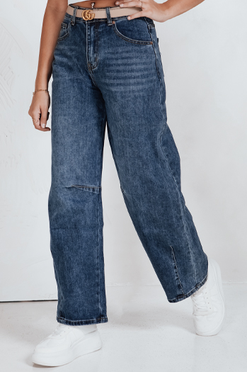 Jeansy damskie szerokie wide leg niebieskie Dstreet UY2749