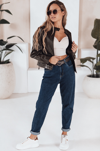 Jeansy damskie mom fit niebieskie Dstreet UY2752