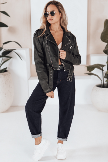 Jeansy damskie balloon fit granatowe Dstreet UY2766