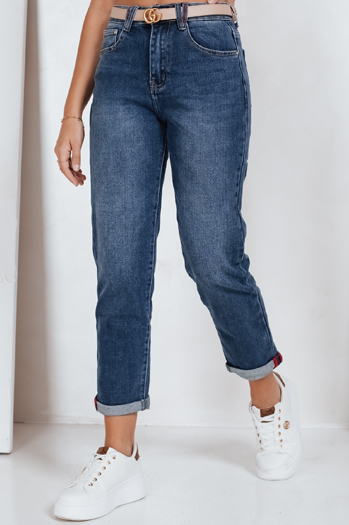 Jeansy damskie mom fit niebieskie Dstreet UY2773
