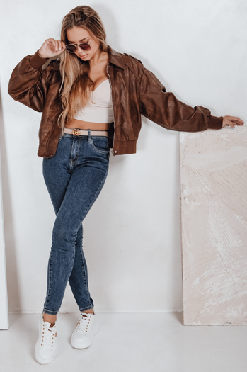 Jeansy damskie push up niebieskie Dstreet UY2783