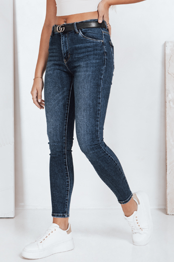 Jeansy damskie skinny niebieskie Dstreet UY2787