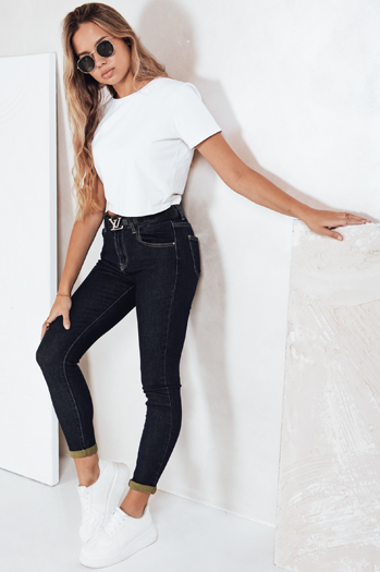 Spodnie damskie jeansowe skinny granatowe Dstreet UY2799