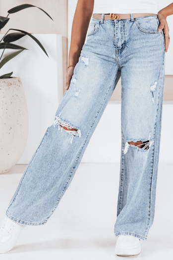 Jeansy damskie baggy jasnoniebieskie Dstreet UY2805