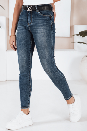 Jeansy damskie skinny granatowe Dstreet UY2807