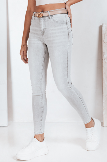 Spodnie damskie jeansowe skinny szare Dstreet UY2811