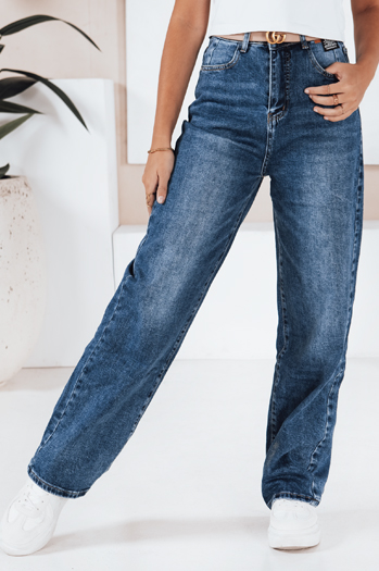 Jeansy damskie wide leg niebieskie Dstreet UY2814
