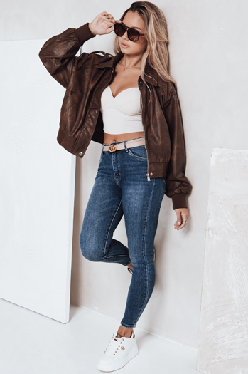 Jeansy damskie skinny niebieskie Dstreet UY2815