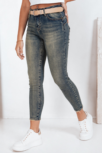 Jeansy damskie push up niebieskie Dstreet UY2827
