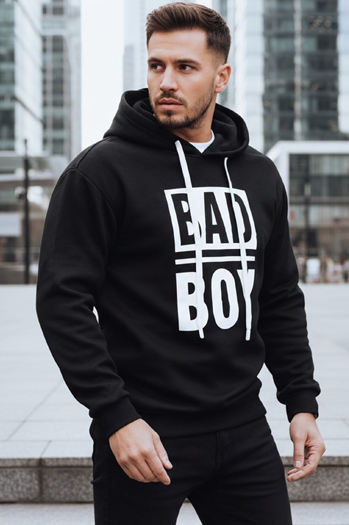 Bluza męska z kapturem czarna Dstreet BX5925