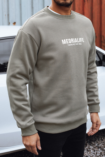 Bluza męska z nadrukiem khaki Dstreet BX5929