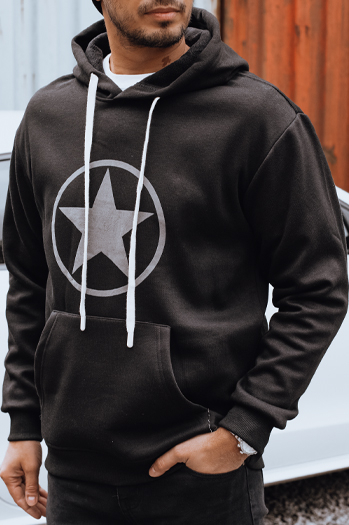 Bluza męska czarna Dstreet BX5932