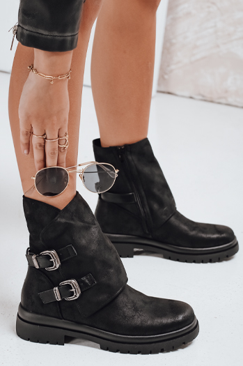 Botki damskie czarne Dstreet ZY1155