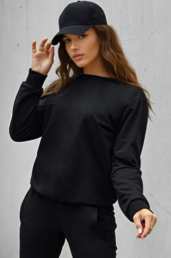 Bluza damska klasyczna czarna Dstreet BY1545