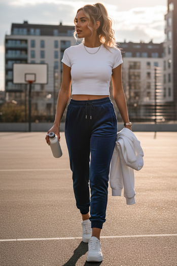 Spodnie damskie dresowe welurowe niebieskie Dstreet UY3836