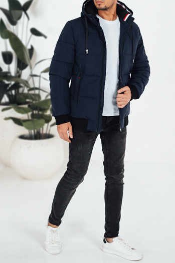 Kurtka męska zimowa z kapturem granatowa Dstreet TX5086