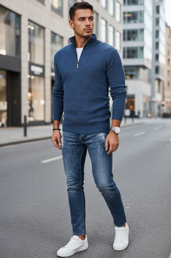 Sweter męski granatowy Dstreet WX2340