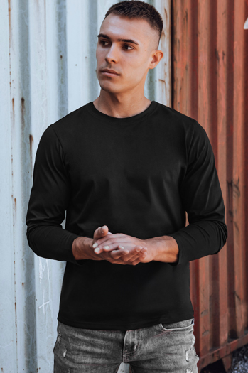 Longsleeve męski czarny Dstreet LX0577