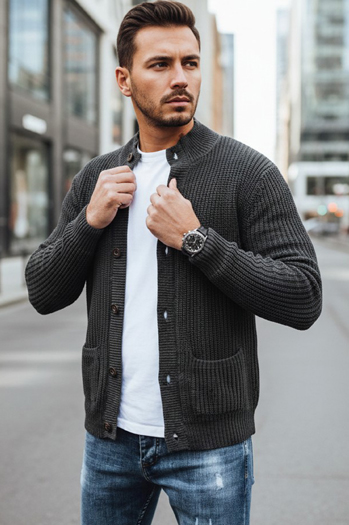 Sweter męski kardigan ciemnoszary Dstreet WX2345