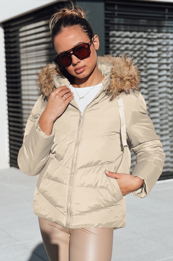 Kurtka zimowa damska pikowana khaki Dstreet TY5410
