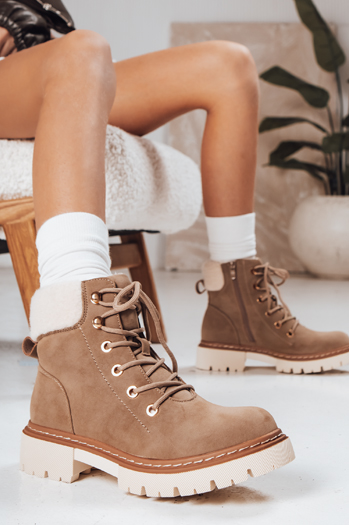 Trapery damskie ocieplane khaki Dstreet ZY1291