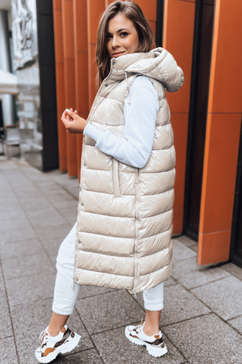 Kamizelka pikowana damska GANTINI biała Dstreet TY5488