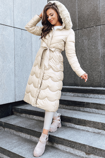 Płaszcz damski zimowy SCARLET biały Dstreet TY5516