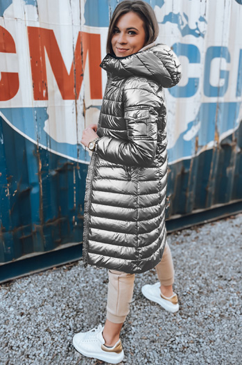 Kurtka zimowa damska pikowana LESSI srebrna Dstreet TY5519