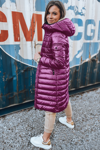 Kurtka zimowa damska pikowana LESSI fioletowa Dstreet TY5522