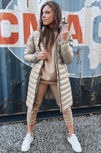 Kurtka zimowa damska pikowana LESSI beżowa Dstreet TY5523