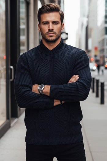 Sweter męski granatowy Dstreet WX2257z