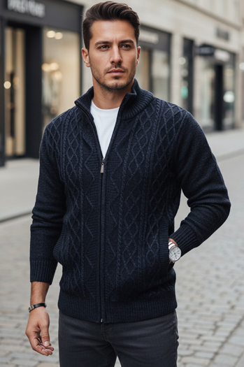 Sweter męski rozpinany granatowy Dstreet WX2250z