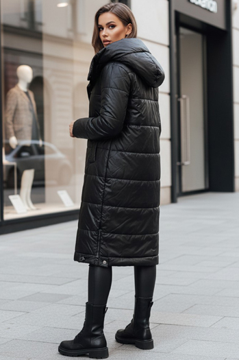 Kurtka damska przejściowa ORVITA pikowana z kapturem czarna Dstreet TY5024z
