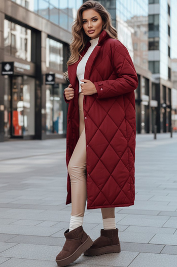 Kurtka zimowa damska WARMISSA pikowana bordowa Dstreet TY4918z