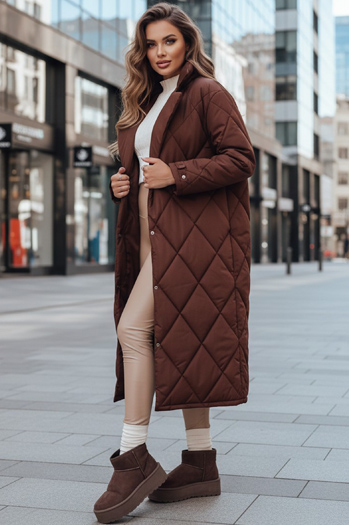 Kurtka damska WARMISSA pikowana brązowa Dstreet TY4917z