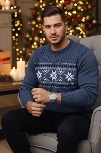 Sweter męski niebieski Dstreet WX2279z