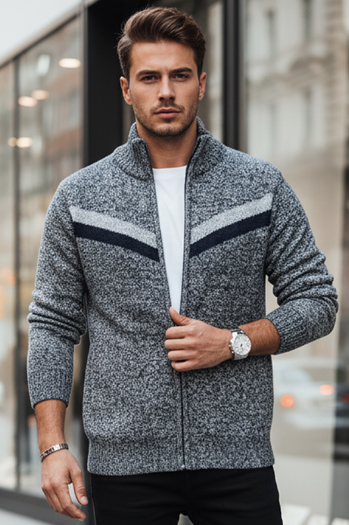 Sweter męski rozpinany jasnoszary Dstreet WX2261z