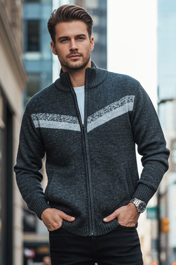 Sweter męski rozpinany ciemnoszary Dstreet WX2260z