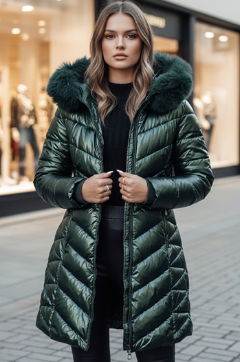 Kurtka zimowa damska pikowana BELLATRIX zielona Dstreet TY4591z