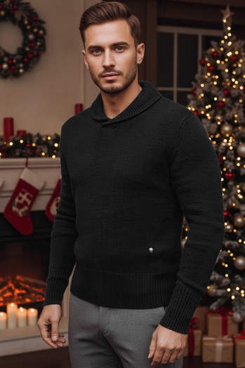 Sweter męski czarny Dstreet WX1874z