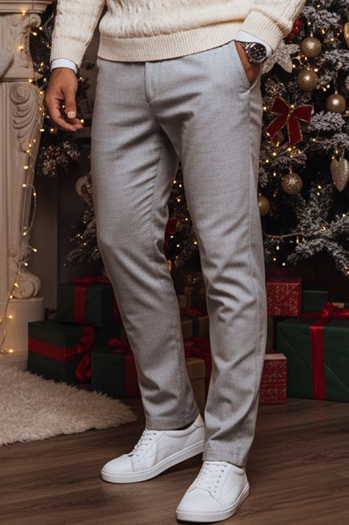 Spodnie męskie chino jasnoszare Dstreet UX4415z