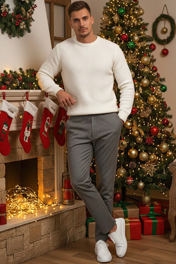 Spodnie męskie materiałowe ciemnoszare Dstreet UX4412z