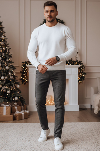 Spodnie męskie casual grafitowe Dstreet UX4406z