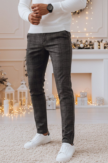 Spodnie męskie casual ciemnoszare Dstreet UX4399z