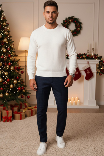 Spodnie męskie chinosy ciemnoniebieskie Dstreet UX4393z