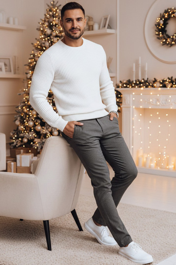 Spodnie męskie chinosy ciemnoszare Dstreet UX4388z